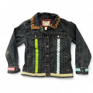Y2K Mossimo Supply Co. Custom Youth Denim Jacket with Embellishments XL